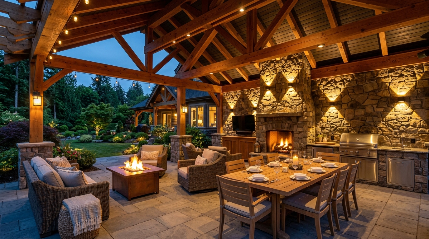 Potomac Outdoor Living Covered Patio Govee Lighting
