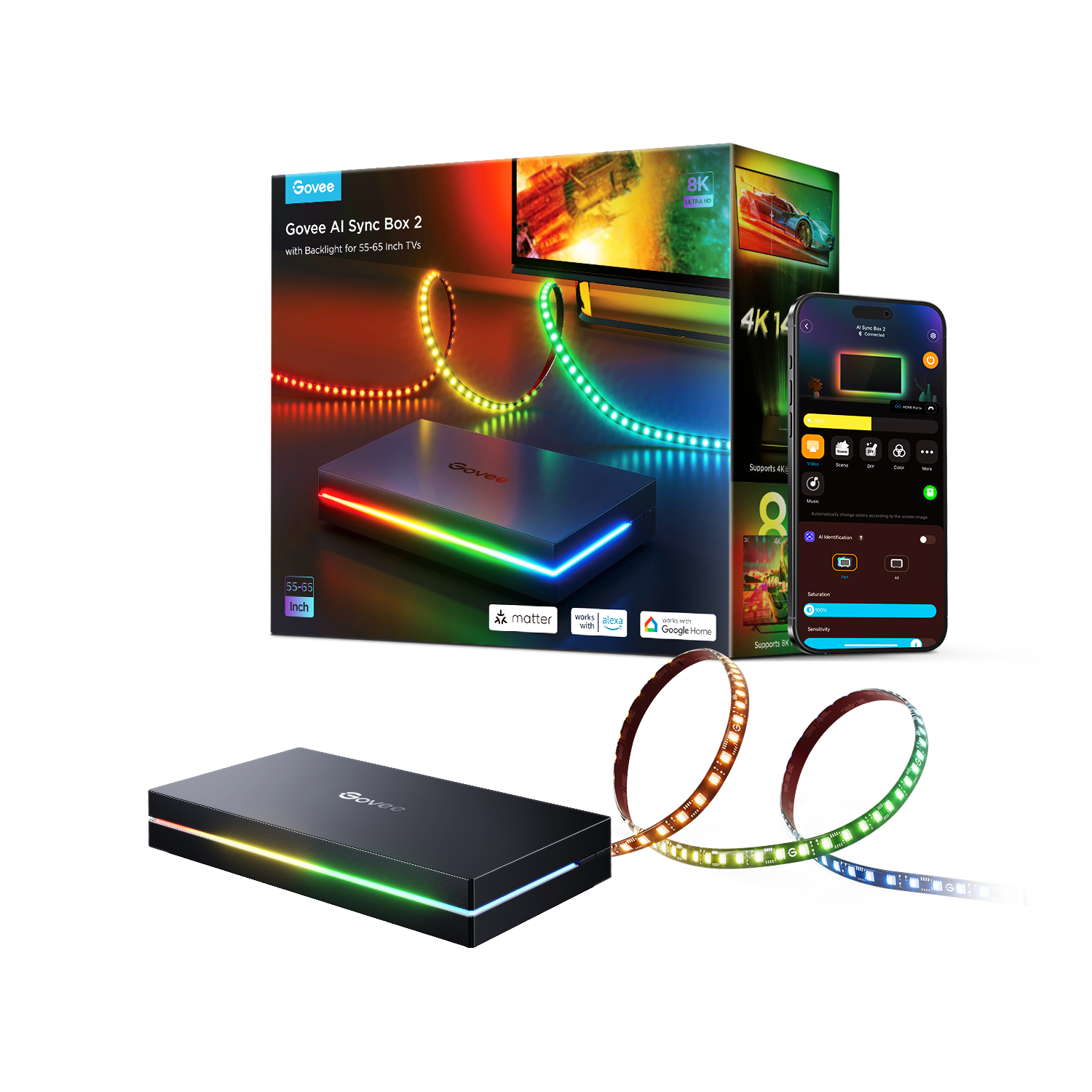 Govee AI Gaming & Cinema Sync Box 2